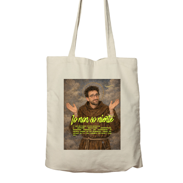 Shopper in cotone Organico I IO NON SO NIENTE