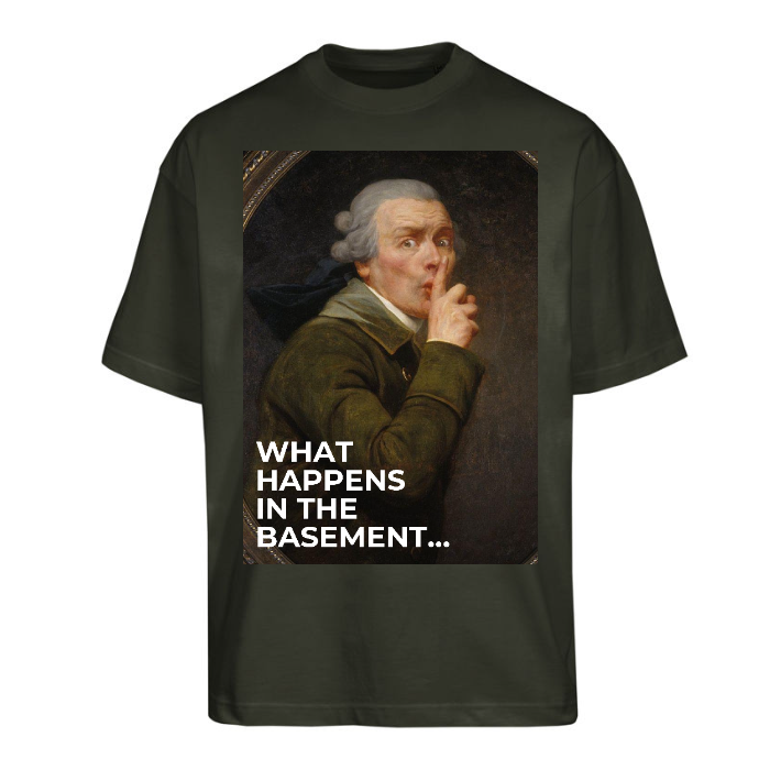 T-Shirt Uomo Oversize | WHAT HAPPENS IN THE BASEMENT