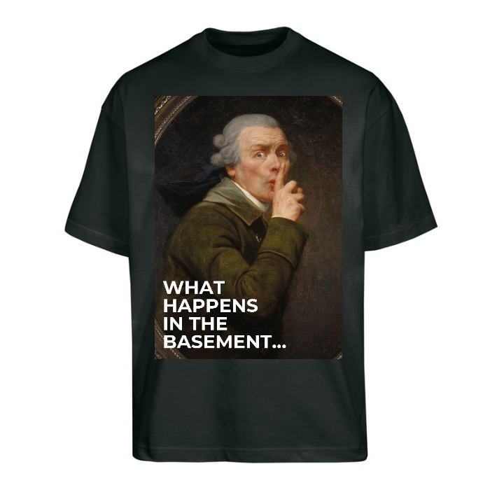 T-Shirt Uomo Oversize | WHAT HAPPENS IN THE BASEMENT