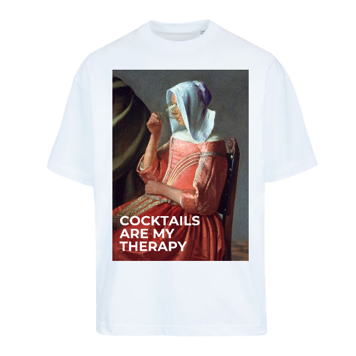 T-Shirt Uomo Oversize | COCKTALS ARE MY THERAPY